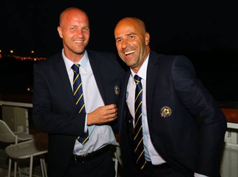 קרויף עם בוס. קורא לקחת דוגמא מהגרמנים (Getty)