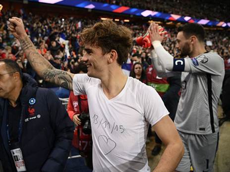 אנטואן גריזמן אחרי השער (Getty)