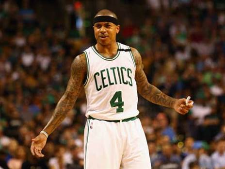 כיכב במדי בוסטון. תומאס (GETTY)