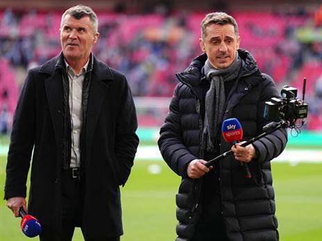 נוויל וקין. הקפטנים לשעבר לא ריחמו(John Walton/PA Images via Getty Images)