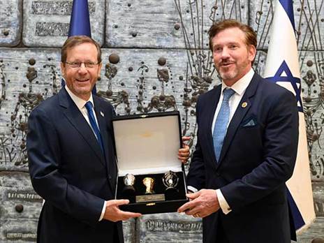 הפגישה עם נשיא המדינה יצחק הרצוג (צילום חי צח/לע"מ)