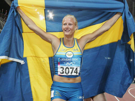 מלכת החן. קרולינה קלופט ברגע השיא באתונה (gettyimages)