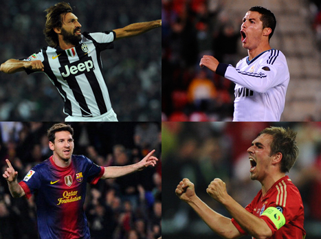 היה לכם ספק? מסי, רונאלדו, פירלו ולאם. חלק מההרכב המנצח (gettyimages)