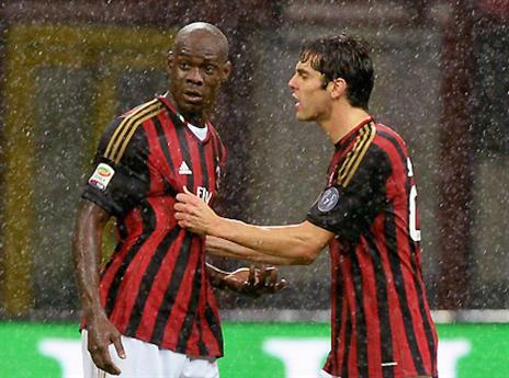 קאקה ובאלוטלי, מילאן עמוק בבוץ (gettyimages)