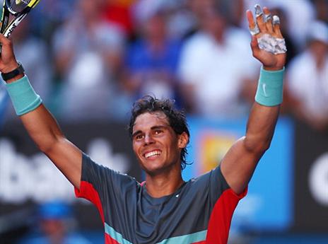 נדאל והתחבושות. "אף שחקן לא יכול לשחק ככה" (gettyimages)