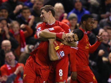 שמחה של ילדים. ג'רארד וסוארס בדרך למעלה (gettyimages)