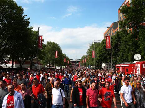 כמה שהם רצו את התואר הזה. אוהדי ארסנל (gettyimages)