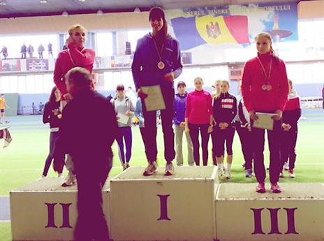 זליקוביץ' על הפודיום במולדובה (צילום: יח"צ איגוד האתלטיקה)