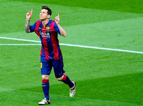 מסי חוגג את השער (gettyimages)