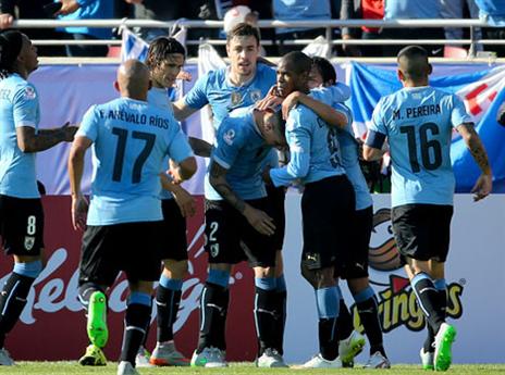 אורוגוואי שמחה, אפילו עם תיקו (gettyimages)
