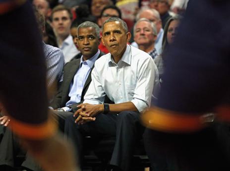 אובמה. מרוצה מהקבוצה שבנו בשיקגו (getty)