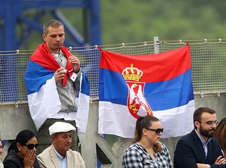 הקהל הסרבי בצרפת. יש תואר (getty)