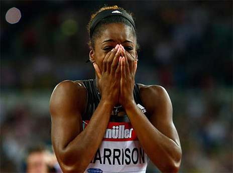 האריסון בהלם אחרי שנודע לה על שבירת השיא (Getty)