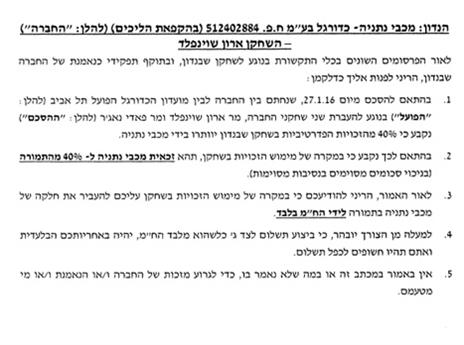 המכתב של נתניה להפועל ת"א