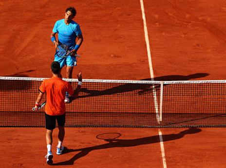 דיוקוביץ' ונדאל. יוכלו להיפגש רק בחצי הגמר (Getty)