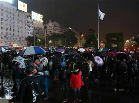 מפגן תמיכה בארגנטינה למען חזרת מסי לנבחרת (Getty)