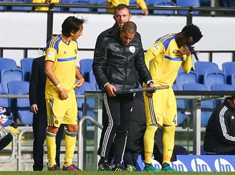 קיבל מחמאות ממאמנו. בניון (צילום: דני מרון)