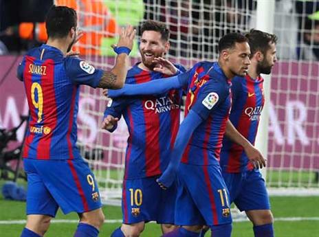 הפכו לבסיס להצלחה. מסי, סוארס וניימאר (Getty)