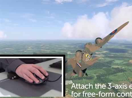 שימו לב לפעולת הג'יירוסקפ והנייוט בסימולטור תעופה