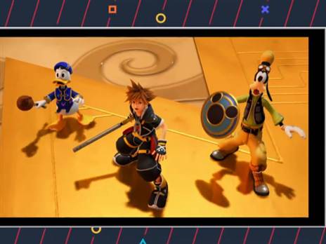 גופי, סורה ודונאלד ב-KINGDOM HEARTS III. המשחק שמשלב בין דמויות פיינל פנטזי לדיסני