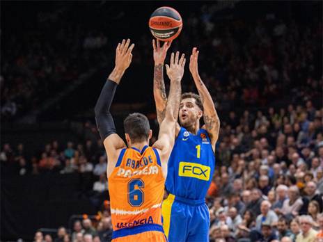 ווילבקין. השלשות שלו השאירו את הצהובים במשחק (אלעד גולדשטיין, מכבי תל אביב)