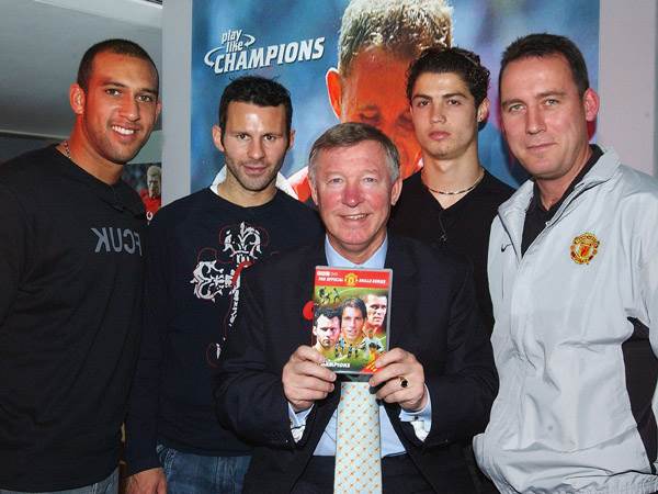 מולנסטיין עם פרגוסון, רונאלדו, גיגס וטים הווארד. עזר ל-CR7 עם הסיומת (GETTY)