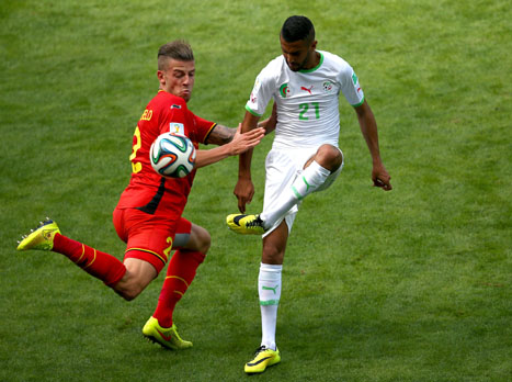 מאחרז מול בלגיה במונדיאל. כוכב לסטר בסגל, כמובן (Getty)