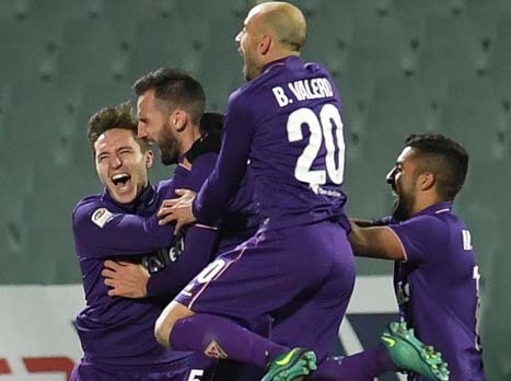 שחקני רומא חוגגים. 0:1 יקר (Getty)