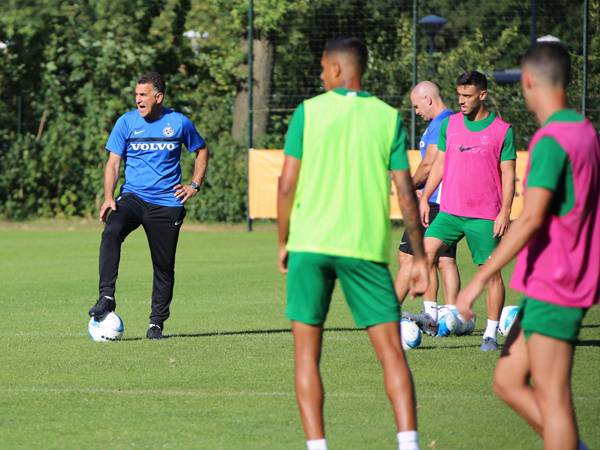 מכבי חיפה במחנה. תגבר על מחאת האוהדים? (צילום: האתר הרשמי של מכבי חיפה)