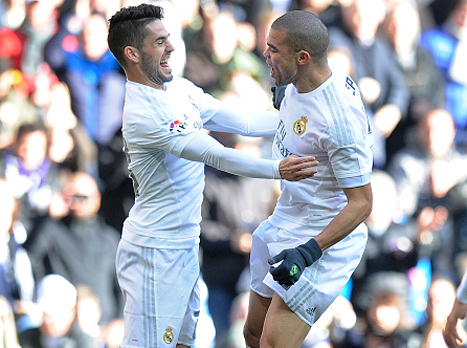 איסקו ופפה בטירוף. ריאל מדריד חוגגת על סלטה ויגו (getty)