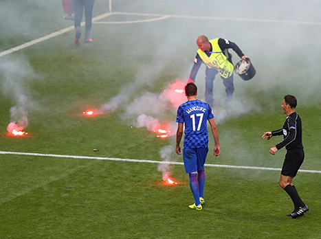 הקהל הקרואטי הרס את הערב (getty)