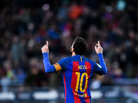 מסי. שער ראשון מול לאס פלמאס (gettyimages)