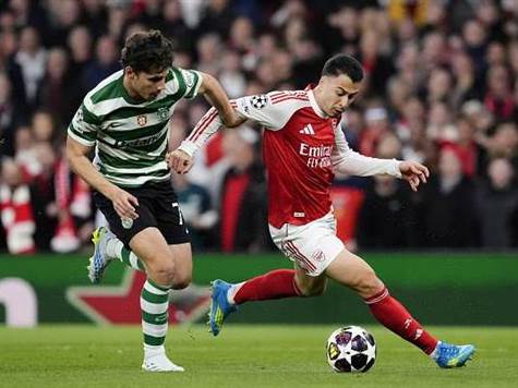 המחצית הראשונה באצטדיון האמירויות מסתיימת ב-0:0. כמו במפגש הקודם, המשחק לא מתעלה לרמה גבוהה, כאשר דווקא ספורטינג הייתה קרובה יותר לעלות ליתרון מול ארסנל. כזכור, התותחנים עדיין ביתרון 0:1 בסיכום שני המשחקים (GETTY)