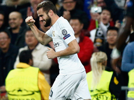 תמונת המשחק שלנו: נאצ`ו חוגג את השער היחידי במשחק, שתי דקות בלבד אחרי שנכנס. מבין כל הכוכבים על הדשא, דווקא נאצ`ו היה זה שהכריע אותו. מדהים (getty)