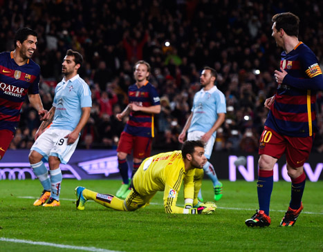 חגיגה גדולה של ברצלונה בקאמפ נואו (gettyimages)