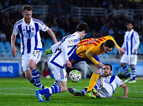 ככה נראית המחצית של מסי (GETTY)