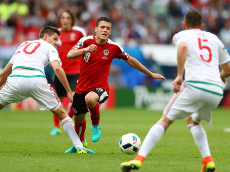 אוסטריה מתקשה מול הוגנריה (gettyimages)