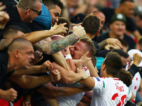 סאלאי חגג את שער היתרון בטירוף (gettyimages)