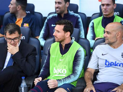 מסי. לא רגיל לפוזיציה הזאת (getty)