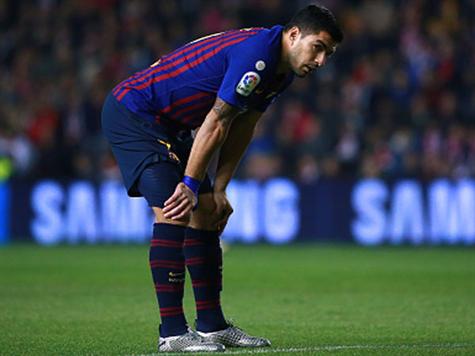 יש לסוארס עוד 35 דקות להציל את הקטאלונים (getty/arroyo moreno)