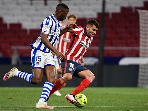 המשחק לחלוטין בידיים של אתלטיקו. השער השלישי באוויר, סוסיאדד לא במשחק (getty)