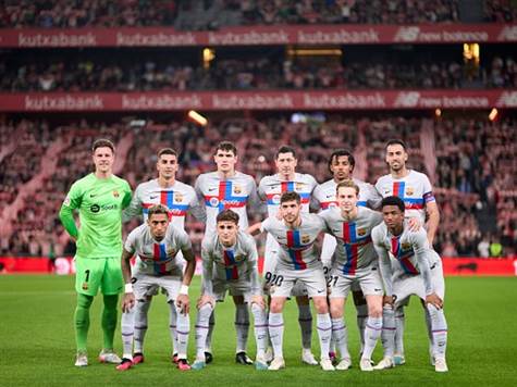 שחקני ברצלונה (Getty)