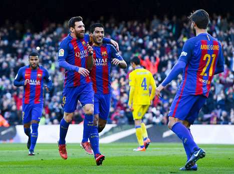 שער ראשון של מסי מול לאס פלמאס (gettyimages)