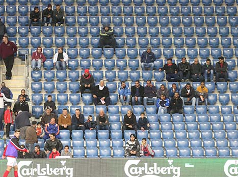 מעט אוהדי בני סכנין הטריחו את עצמם למושבה