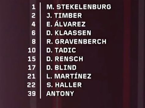 זהו ההרכב של אייאקס: