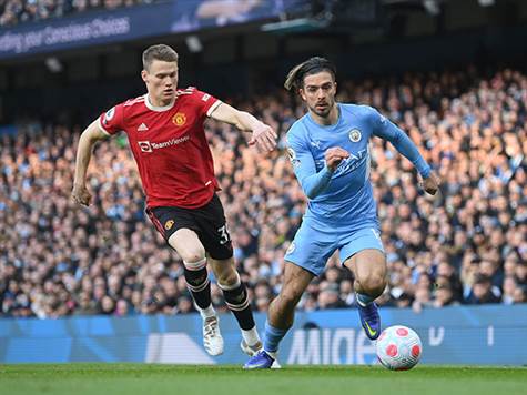 ג`ק גריליש. קיבל את הצ`אנס בהרכב מפפ, עד כה זה עובד היטב למנג`ר (GETTY)