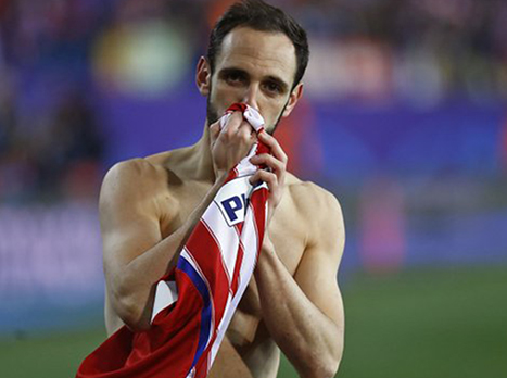 תמונת המשחק שלנו - חואנפראן אחרי הפנדל המנצח (האתר הרשמי של אתלטיקו מדריד)