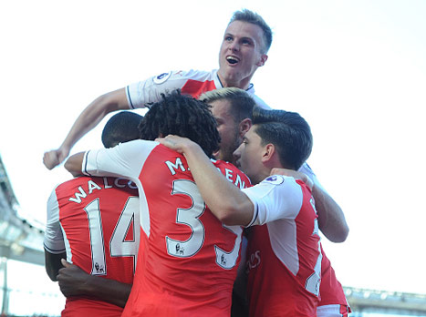 חגיגה של ארסנל (getty)