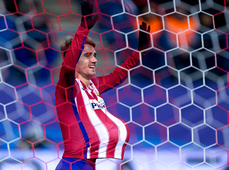 אם זה לא מספיק לספרדים, סימאונה יכול להיות מעודד מהנתון שמספר כי בכל פעם שאנטואן גריזמן הנהדר מבקיע שער בליגה או בליגת האלופות - אתלטיקו מדריד מנצחת (getty)